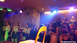 Insatiable ladies are having casual sex with handsome strangers, in the middle of the party