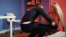 Kayla Green is a smashing blonde woman who likes to have steamy sex even at work