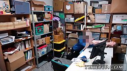Blonde slut knows how to fuck her way out of trouble, when she gets caught shoplfting