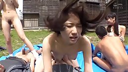 Japanese sluts could not wait for the annual sex festival in their village, to get fucked hard