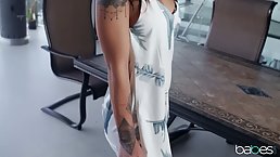 Tattooed Asian chick is sucking cock like a pro and riding it like an animal