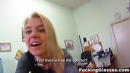 Chloe Blue likes to have casual sex at work, and even to make short porn videos