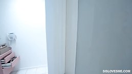 Rharri Rhound is sucking her step- brother's dick, to make it hard enough for her pussy