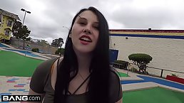 Brunette with medium tits went to a porn video casting to at least get a good fuck