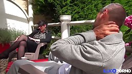 Mature brunette with big boobs got nailed better than ever, in front of a hidden camera