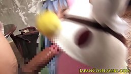 Yoshino is a hot, Asian fantasy cosplayer who likes to suck cocks and get fucked hard