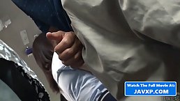Great looking Japanese bitch is being forced to suck a horny stranger’s fat, throbbing dick