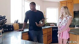 Horny, black plumber, Rob Piper is fucking Carolina Sweets, instead of properly doing his job