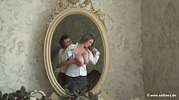 Marie and Maria like to squeeze and suck each other's tits, in the late afternoon