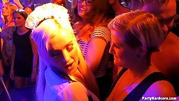 Aroused girls are partying and looking for guys in the club, who would fuck them without questions