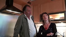 Mature woman, Alizée got fucked from the back, while she was sucking cock and moaning from pleasure