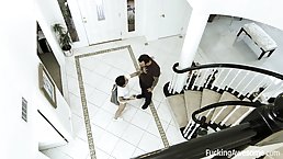 Pretty, ebony brunette, Honey Gold seduced a married man and had steamy sex with him