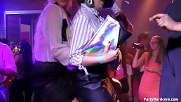 Girls are partying in the night club and looking for an opportunity to be very naughty