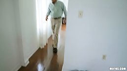 Sexy bitch, Jennifer Jacobs is fucking her horny step dad, while no one is watching