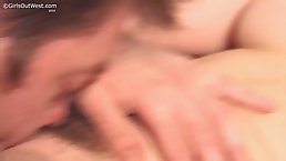 Frisky teen brunette is fucking her new boyfriend like crazy and screaming during an intense orgasm