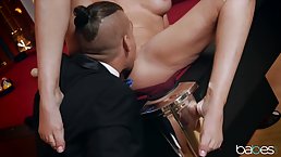 Classy mature woman, Brett is about to have sex with Xander, while no one is watching them