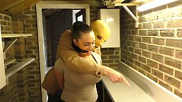 Gorgeous brunette got tied up by a kinky stranger, who just wanted to play with her