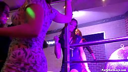 Excited ladies are dancing in the night club and getting ready to have some sexy fun