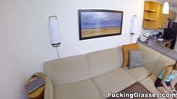 Petite Latin teen is getting hammered in front of the camera after she got her car fixed