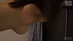 Busty Japanese woman is spreading her legs wide open for a man who is not her husband