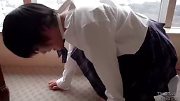 Japanese honey is trying not to moan too loud while getting fucked better than ever