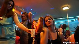 The sluttiest girl got fucked first and then her friends started spreading their legs wide