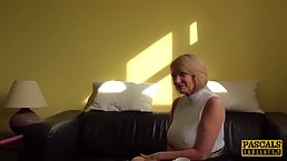 Dirty English mature woman likes to be pounded very hard, while in a doggy position