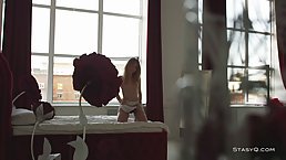 Erotic girls with nice tits like to masturbate, while no one else is not there