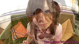 Dirty minded, Japanese schoolgirl is having casual sex with her classmate, instead of studying