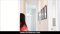 Big ass, Latin milf is getting hammered in the middle of the day and loving it