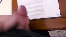 Brianna Beach is giving a blowjob lesson to her horny student while they are in the classroom