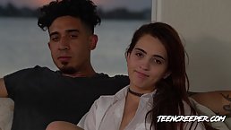 Horny, black guy fucked a slutty schoolgirl who was alone at home, instead of robbing her