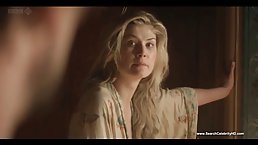 Ravishing blonde lady is passionately kissing a man she likes and getting ready for a sensual fuck