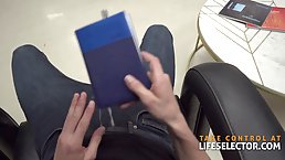 Adorable babe is fucking men for money and even letting them fuck her tight ass