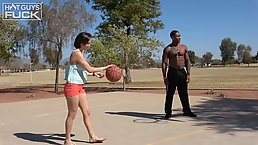 Black guy, Xander Jordan has hooked up with a white chick, Lindsey Alan, just to fuck her