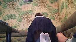 Asian teen brunette and her best friend are often fucking while no one is watching them