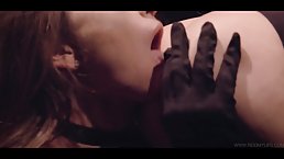 Submissive babe likes everything her Mistress is doing during one of their regular training sessions