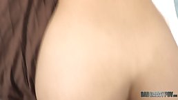 Nerdy teen brunette with small tits and glasses, Harmony Wonder got fucke dhard, instead of studying