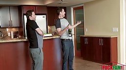 Big ass babe, Lauren Phillips had steamy sex on the sofa, with her step- son