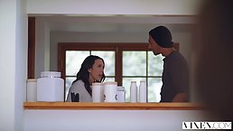 Jade Nile is having a threesome with her roommates, while her boyfriend is out of town