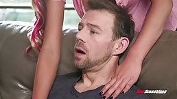 Horny brunette, August Ames likes to have sex with her boss, every once in a while