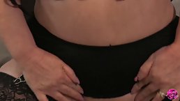 Tattooed man is fucking a mature, blonde slut, Lacey Starr, in front of the camera