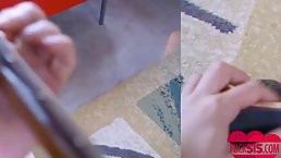 Evelin Stone and Demi Sutra are sharing their lover with his girlfriend, just for fun and pleasure