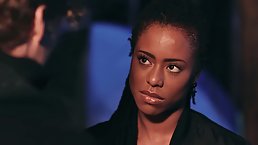 Hot honey is getting fucked in the forest, in the middle of the night, after sucking dick
