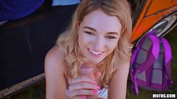 Abbey Addams is getting banged in the van while her boyfriend is waiting for her at home