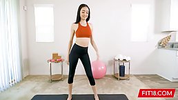 Fit brunette, Scarlett never skips her workout routine and often gets a hard dick to suck