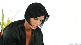Blck haired woman, Shay Fox is in the mood to suck cock and get her pussy fingered