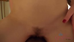 Amateur brunette, Danni Rivers can't stop playing with her best friend's cock, late at night