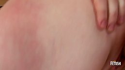 Fresh, amateur cock teaser is waiting for her well deserved facial, after she got ass fingered