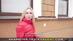 Great looking blonde model wants to spice up her career with a few porn videos